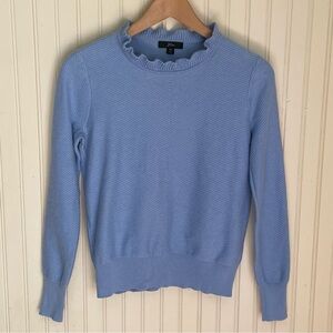 J. Crew Periwinkle Ruffle Neck Sweater, XS